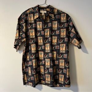 Tori Richard Vintage Hawaiian Shirt Size L 100% Cotton Made in USA
